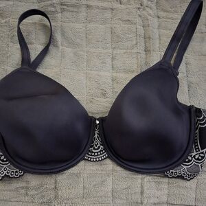 Elegant Black Lace Trim Bra